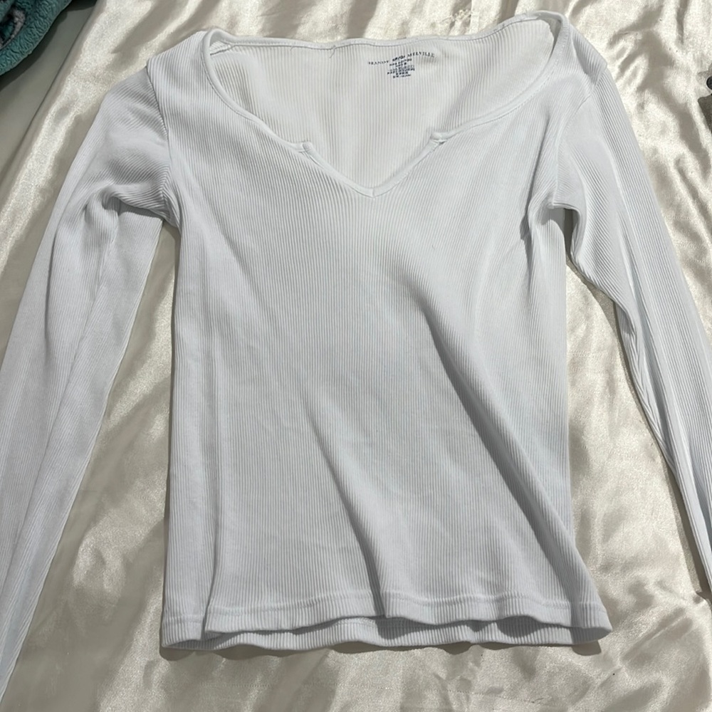Brandy Melville Long Sleeve with Tiny V Cutout. Super hard to find!